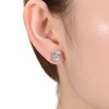 Exquisite White Gold-Plated Radiant Crown Stud Earrings Adorned with Sparkling Cubic Zirconia - 2 of 3
