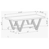 Coaster Stevens Modern V shaped Wood Coffee Table Black and Antique Gray/Black - 4 of 4