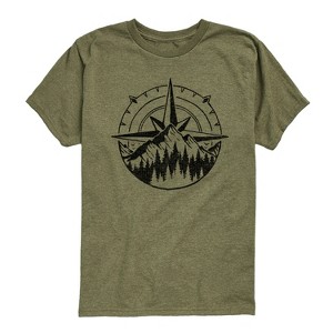 Boys' - Instant Message - Compass Nature Scene Short Sleeve Graphic T-Shirt - 1 of 4