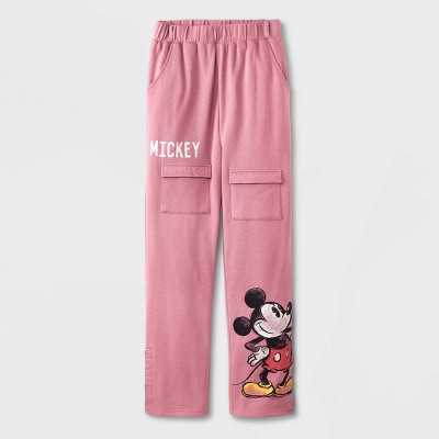 Boys' Mickey Mouse Adaptive Jogger Pants - Dusty Red S