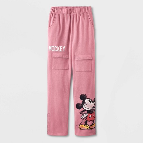 Boys' Mickey Mouse Adaptive Jogger Pants - Dusty Red M : Target