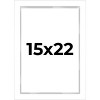 PosterPalooza | Modern Shadow Box 1" Depth White Picture Frame - UV Acrylic, Backing, Hanging Hardware - 2 of 4