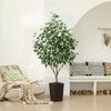 DR.Planzen 72" Artificial Ficus Tree - 6FT UV Resistant Fake Plant with Silk Leaves & 15.7" Planter for Indoor House Plants, Floor & Tall Faux Trees - 4 of 4