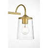 Elegant Lighting Avani 4 light Brass and Clear Bath Sconce - image 4 of 4