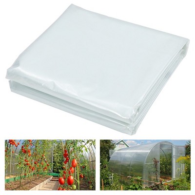 8FT x 25FT Greenhouse Plastic Sheeting Film Cover,Plastic Sheeting UV Resistant for Farm,Garden,Windproof Frost& Dust Proof