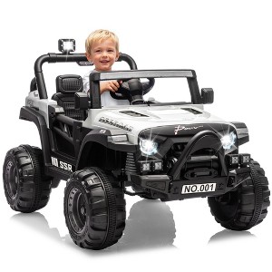 Jojoka 12V Kids Ride On Car, Electric Ride On Truck w/Parent Remote, Spring Suspension, Bluetooth Music, LED Light, 4.1Mph Max Speed - 1 of 4