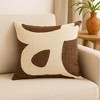 TopComfy Support Pillow Handcrafted Cotton Slub Abstract Printed Square Pillow for Modern Decor, Multicolored, 18"*18"*2" - 4 of 4