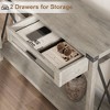 Farmhouse Sofa Table with Rattan Drawers, Console Table for Entryway, Living Room, Hallway, and Foyer with Storage - 3 of 4