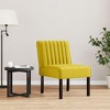 vidaXL Modern Slipper Chair in Yellow Velvet - Stylish Accent Chair with Solid Wood Legs and Durable Plywood Frame - 2 of 4