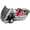 1986 Chevrolet Corvette Convertible Silver Met. w/Pink Interior "Silver Screen Machines" 1/18 Diecast Model Car by Auto World - 2 of 4