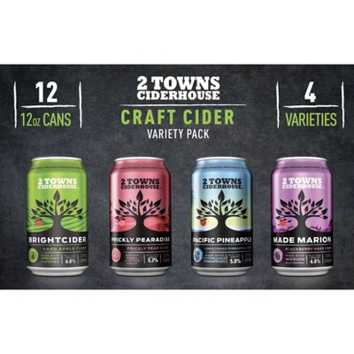 2 Towns Hard Cider Variety Pack - 12pk/12 fl oz Cans