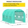 Portable Greenhouse with Thickened PE Cover & Roll-up Zipper Door - Walk-in Tunnels for Seedlings, Flowers, 4/12-Tier Shelves (Green, House/Dome) - 2 of 4