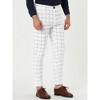 Lars Amadeus Men's Plaid Printed Slim Fit Flat Front Business Dress Pants - 2 of 4