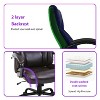 FDW 500lb Weight Capacity Massage Office Chair with Lumbar Support Adjustable Armrests Swivel Function PU Leather - 4 of 4