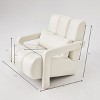 Coolbibila-Modern Upholstered Accent Chair, Armchair With Pillow,Chair With Comfortable Linen Fabric - 4 of 4