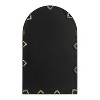 Kate & Laurel All Things Decor 26"x42" Boldmere Wood/Metal Arch Windowpane Mirror Natural: Transitional Farmhouse Design - 3 of 4