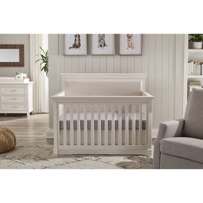 Darlington Warm White 4-in-1 Convertible Upholstered Crib