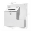 Deflecto Suggestion Box Literature Holder with Locking Top, White, 13.75" x 3.63" x 13.94" - 4 of 4
