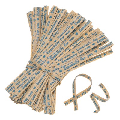 Unique Bargains Kraft Paper Twist Ties Party Gift Bread Candy Wrapping 1400 Pcs