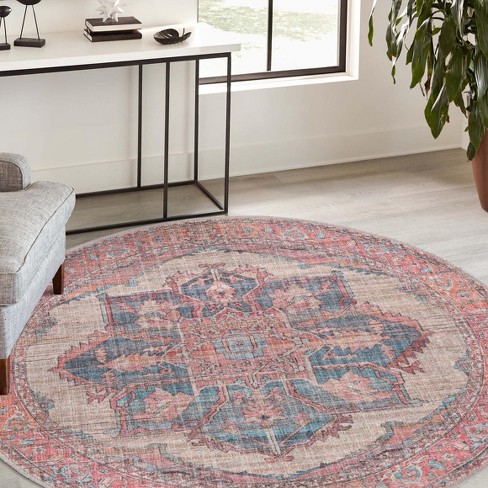 Unique Loom Nostalgia Ella Floral Washable Indoor Flatweave Woven Area Rug - image 1 of 4