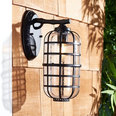 Rigel Black Direct Wired Electric Outdoor Wall Sconce Set