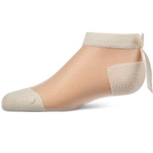 Memoi Sheer Satin Bow Anklet - 1 of 4