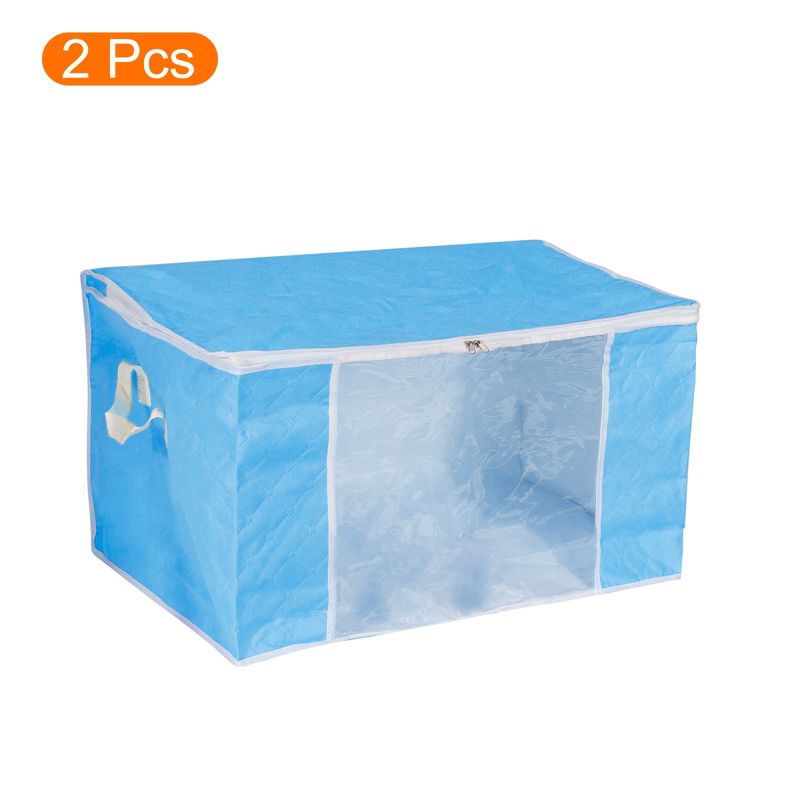 Unique Bargains Foldable Clothes Storage Bins Closet Organizers with Reinforced Handles Blankets Bedding, 3 of 7