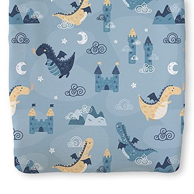 Image of Natemia Changing Pad Cover Dragon Multi