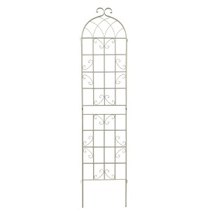 Dolonm 2 Pack Cream White Garden Trellis 86.7" H - Rustproof Metal Plant Support for Roses/Ivy, Heavy Duty & Easy Assembly - 1 of 4
