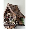 Eight Day Cuckoo Clock – 13.5 in Height – Chalet with Beer Drinker Animated Figure – By River City Clocks - 3 of 4