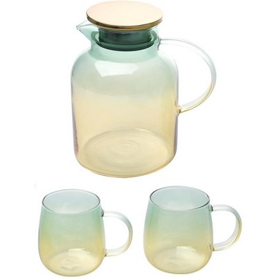 WHOLE HOUSEWAES Glass Teapot Set - Boosilicate Tea Kettle
