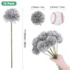 Unique Bargains Plastic Silk Durable Artificial Chrysanthemum Ball Flowers 11" - 3 of 4
