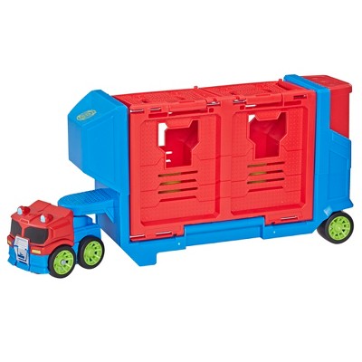 transformers rescue bots optimus prime rescue trailer by hasbro