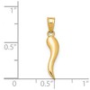 Black Bow Jewelry 14k Yellow Gold Italian Horn Pendant, 4.5 x 22mm - 4 of 4