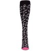 Memoi Women's Leopard Nylon 15-20mmHg Graduated Compression Socks - 2 of 4