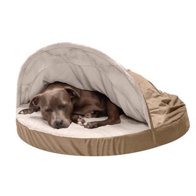 FurHaven Wave Fur & Velvet Snuggery Orthopedic Dog Bed