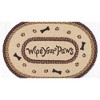 Earth Rugs Paw Print Wipe Your Paws Oval Patch Tread – 20"x30" Nature-Inspired Accent - 2 of 3