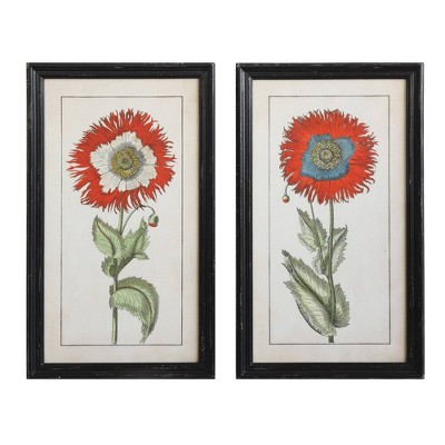 17.7" x 30.7" (Set of 2) Designs Rectangle Single Flowers Decorative Wall Art - 3R Studios