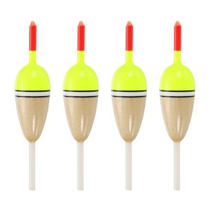 Unique Bargains High Sensitivity Plastics Fishing Float Rigs with Buoyant Balsa Wood Body 4 Pcs - 1 of 4