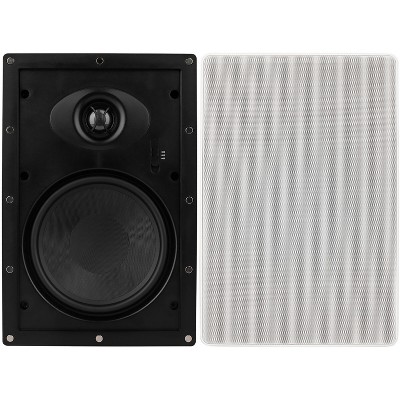 Dayton Audio® Micro-Edge™ ME625W L/R/Surround In-Wall Speaker Set with 6-1/2-In. Woofers and Pivoting Tweeters, 2 Count in White