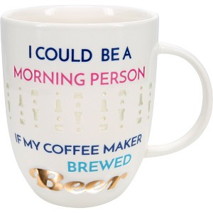 Pavilion Gift Company - Brewed Beer - 24 oz Pierced Porcelain Cup - Drinkware - 1 of 4