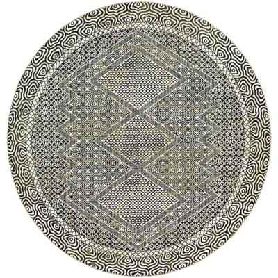Mark & Day West Harrison 6'7" Round Washable Woven Indoor Area Rug: Stain-Resistant, Machine Made, Polyester, Transitional Style