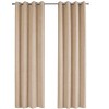 MAYEERTY Curtain Panel Beige Micro Suede Room Darking for Living Room Bedroom Modern Multicolored 54"x95" 2pcs - 4 of 4