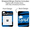 Big Dot of Happiness Blue Grad - Best is Yet to Come - Bingo Cards and Markers - Royal Blue Graduation Party Shaped Bingo Game - Set of 18 - 3 of 4