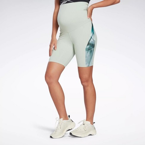 Reebok Lux Maternity Bike Shorts Maternity Athletic Shorts Medium Light  Sage : Target