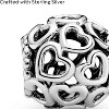 Sterling Silver Hearts All Over Charm - Covered in Hearts Bead for Bracelets - 3 of 4
