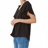 Women's Ruffled Flutter Sleeve Blouse - entro - 3 of 4