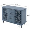 Bella Depot 47.24‘’W 2 Door 3 Drawer Sideboard Cabinet, Suitable for Bedroom, Living Room - 3 of 4