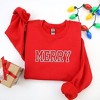 Simply Sage Market Women's Graphic Sweatshirt Embroidered Merry -White Ink - 3 of 3