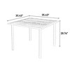 TiramisuBest 7-Piece Aluminum Patio Set,6 Swivel Rockers,Cushions, Branch-Inspired Backrest, Rectangular Table w/Umbrella Hole (Bourbon Brown) - 3 of 4